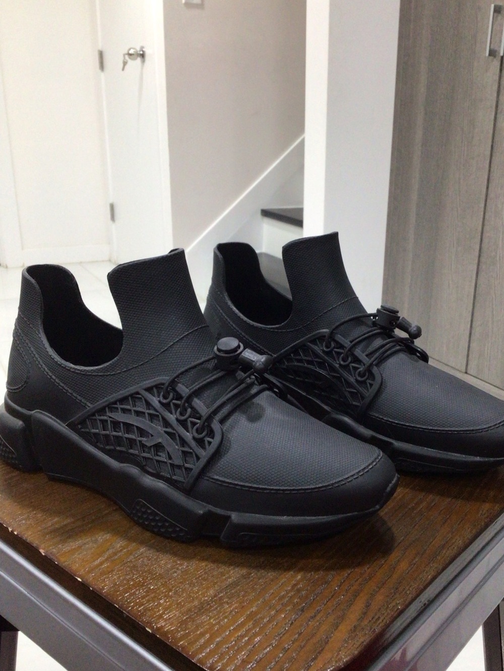 Henry Ferrera All-Black Slip-On Athletic Sneakers